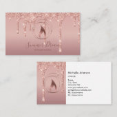 キャンドルモダンメーカーバラ金ゴールドシックろうそくメーカー 名刺 (正面/裏面)