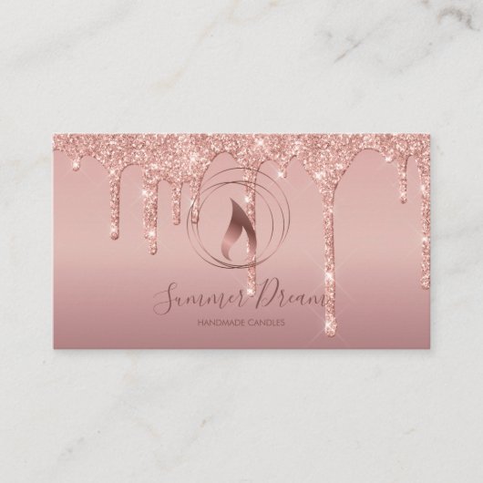 キャンドルモダンメーカーバラ金ゴールドシックろうそくメーカー 名刺 (正面)