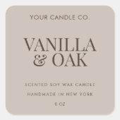 キャンドルモダンラベル スクエアシール (正面)