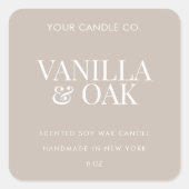 キャンドルモダンラベル スクエアシール (正面)