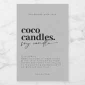 キャンドルモダンラベル フードラベル (シングルラベル)