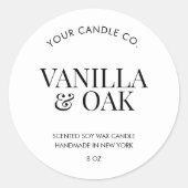 キャンドルモダンラベル ラウンドシール (正面)