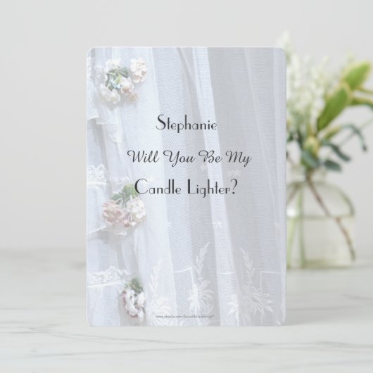 キャンドルライターになってくれますか ヴィンテージ ラレースの招待状 招待状 (スタンド正面)