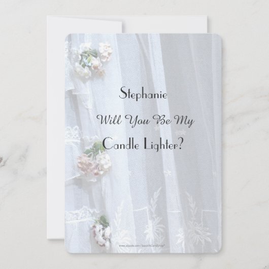 キャンドルライターになってくれますか ヴィンテージ ラレースの招待状 招待状 (正面)