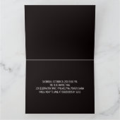 キャンドルライトでのゴシック様式のハロウィーンの晩餐会 カード (内部)