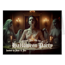 キャンドルライトでのゴシック様式のハロウィーンの晩餐会