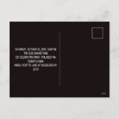 キャンドルライトでのゴシック様式のハロウィーンの晩餐会 シーズンポストカード (裏面)