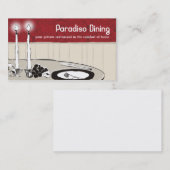 キャンドルライトのディナー用大皿のシェフのケイタリングビジネス… 名刺 (正面/裏面)