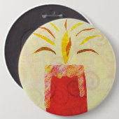 キャンドルライトの光るボタン 缶バッジ (正面&裏面)