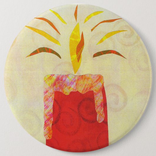 キャンドルライトの光るボタン 缶バッジ (正面)