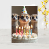 キャンドルライトの生き物 誕生日カード カード (黄色い花)