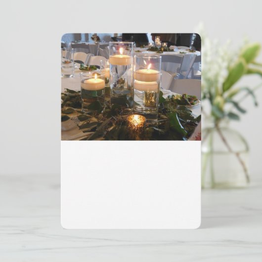 キャンドルライトの結婚式招待状 招待状 (スタンド正面)