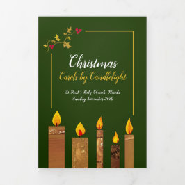キャンドルライトの賛美歌によるクリスマスキャロル 三つ折りプログラム