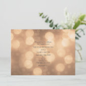 キャンドルライトグローエレガント《写真》ぼけ味ライト婚約 招待状 (スタンド正面)