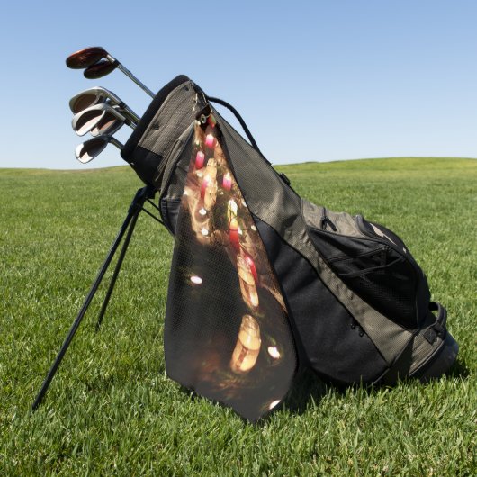 キャンドルライトグローゴルフタオル – カスタマイズ可能 ゴルフタオル (グリーン)