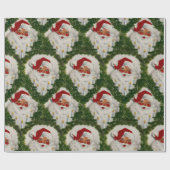 キャンドルライトジョイヴィンテージサンタクロース ラッピングペーパー (フラット)