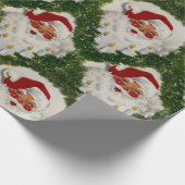 キャンドルライトジョイヴィンテージサンタクロース ラッピングペーパー (角)