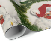 キャンドルライトジョイヴィンテージサンタクロース ラッピングペーパー (ロールコーナー)