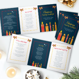 キャンドルライトソングシートによるクリスマスキャロル 三つ折りプログラム