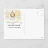 キャンドルライトハッピーハヌッカワの水色 シーズンポストカード (裏面)