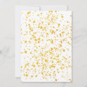 キャンドルライトバラグリッターロマン結婚ティック 招待状 (裏面)