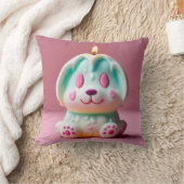 キャンドルライトパンダ：居心地の良いナイトタイムバイブティー クッション (ブランケット)