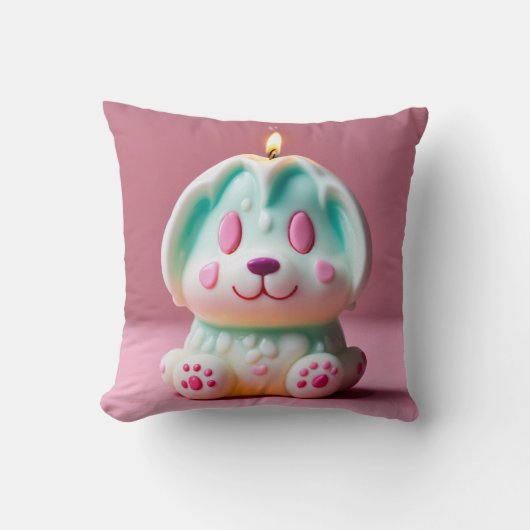 キャンドルライトパンダ：居心地の良いナイトタイムバイブティー クッション (正面)