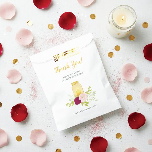 キャンドルライトピンクローズ結婚ズサンキュー フェイバーバッグ