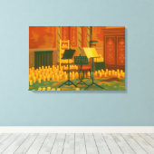 キャンドルライトプレリュード – ブライトンパビリオン音楽室 キャンバスプリント (インサイチュ (ウッドフロア))