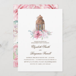 キャンドルライトランタン婚約パーティ 招待状