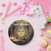 キャンドルライト付き古代エジプト白熱［赤熱］光を放つの王 ペーパープレート (パーティー)