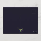 キャンドルライト付き黒猫 ポストカード (裏面)