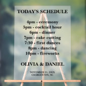 キャンドルライト冬のウェディングタイムラインフロステッド アクリルサイン (ニュートラル)