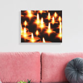 キャンドルライト夕べダークナイトメリークリスマス キャンバスプリント (インサイチュ (リビング))