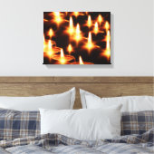 キャンドルライト夕べダークナイトメリークリスマス キャンバスプリント (インサイチュ (寝室))