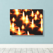 キャンドルライト夕べダークナイトメリークリスマス キャンバスプリント (インサイチュ (ウッドフロア))