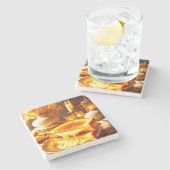 キャンドルライト心地よいミール：グリルチーズサンドイッチ ストーンコースター (横)