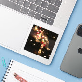 キャンドルライト素朴ビニールステッカー – カスタマイズ可能 シール (ノートパソコンとiPhone)