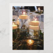 キャンドルライト結婚式招待状 招待状 (正面/裏面)