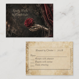 キャンドルライト ゴシック ハロウィン RSVP カード