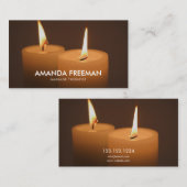 キャンドルライモダントマッサージセラピー 名刺 (正面/裏面)