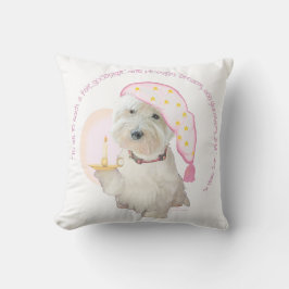 キャンドルラウンドピロー付きピンクグッドナイトウェスティー クッション