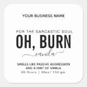 キャンドルラベルおもしろいのような匂い スクエアシール (正面)