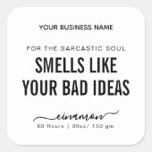 キャンドルラベルおもしろいのような匂い スクエアシール (正面)