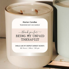 キャンドルラベルおもしろいのような匂い スクエアシール