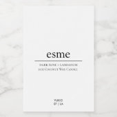 キャンドルラベルエレガントミニマル黒白ギフト フードラベル (シングルラベル)