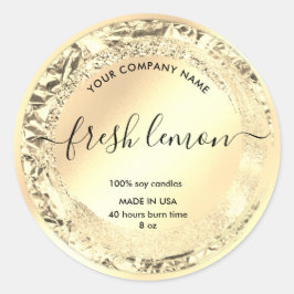 キャンドルラベルエレガント製品包装 ラウンドシール