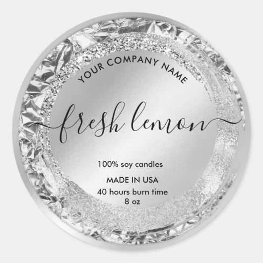 キャンドルラベルエレガント製品包装 ラウンドシール (正面)