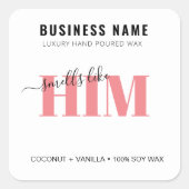 キャンドルラベルシール スクエアシール (正面)