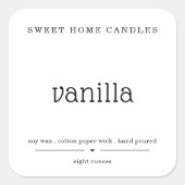 キャンドルラベルパーソナライズされたの四角いシール スクエアシール (正面)